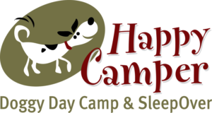 Happy Camper Doggie Day Camp & Sleep Over logo designed by Netta Radice Design, Inc.